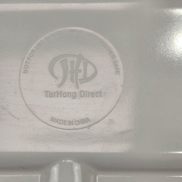 Tar Hong Rectangle Sushi Plates Set of 4 Black White Melamine Dishwasher Safe - Picture 10 of 11